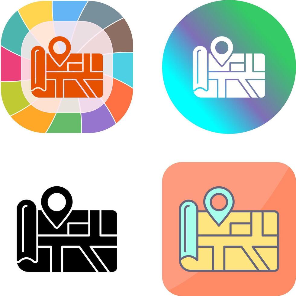 Map Icon Design vector