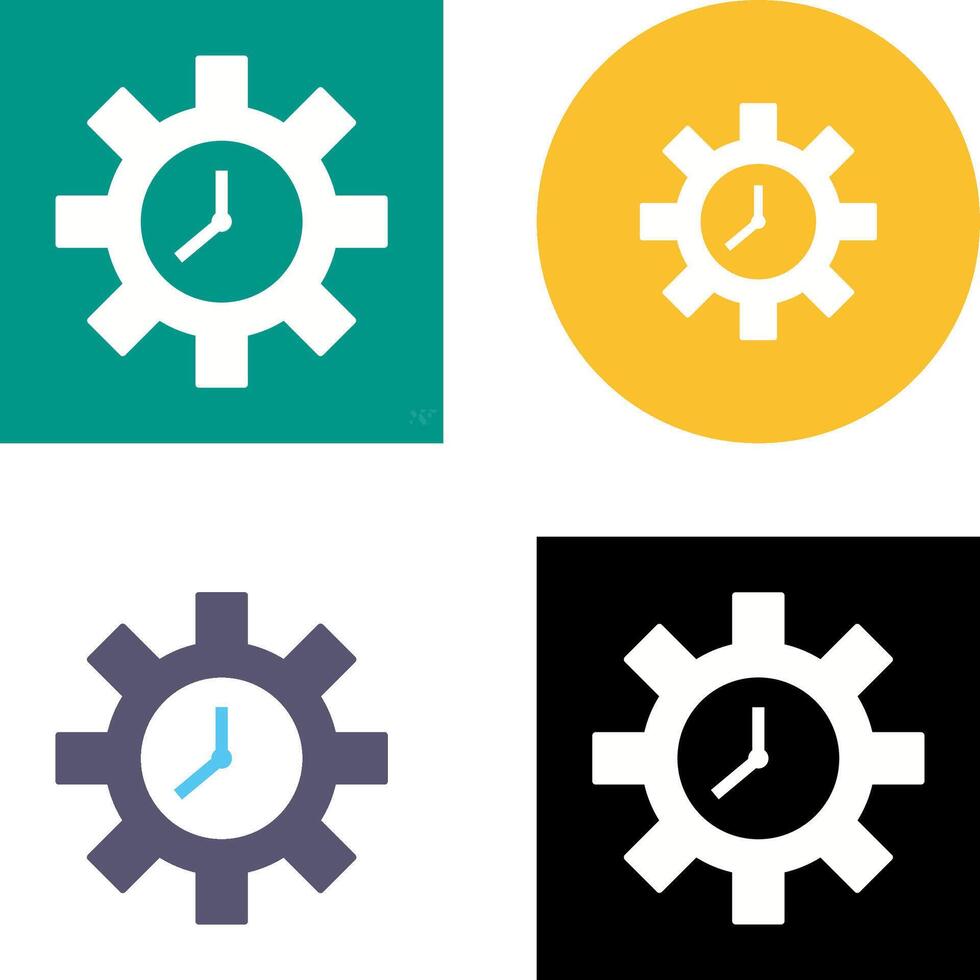 Unique Time Optimization Icon Design vector
