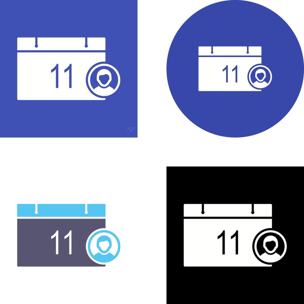 Unique Event Management Icon Design vector