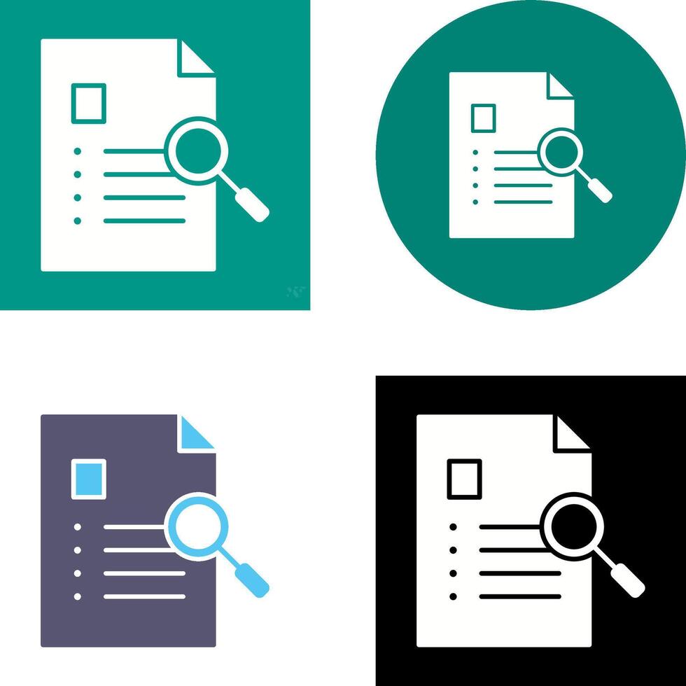 Unique Case Study Icon Design vector