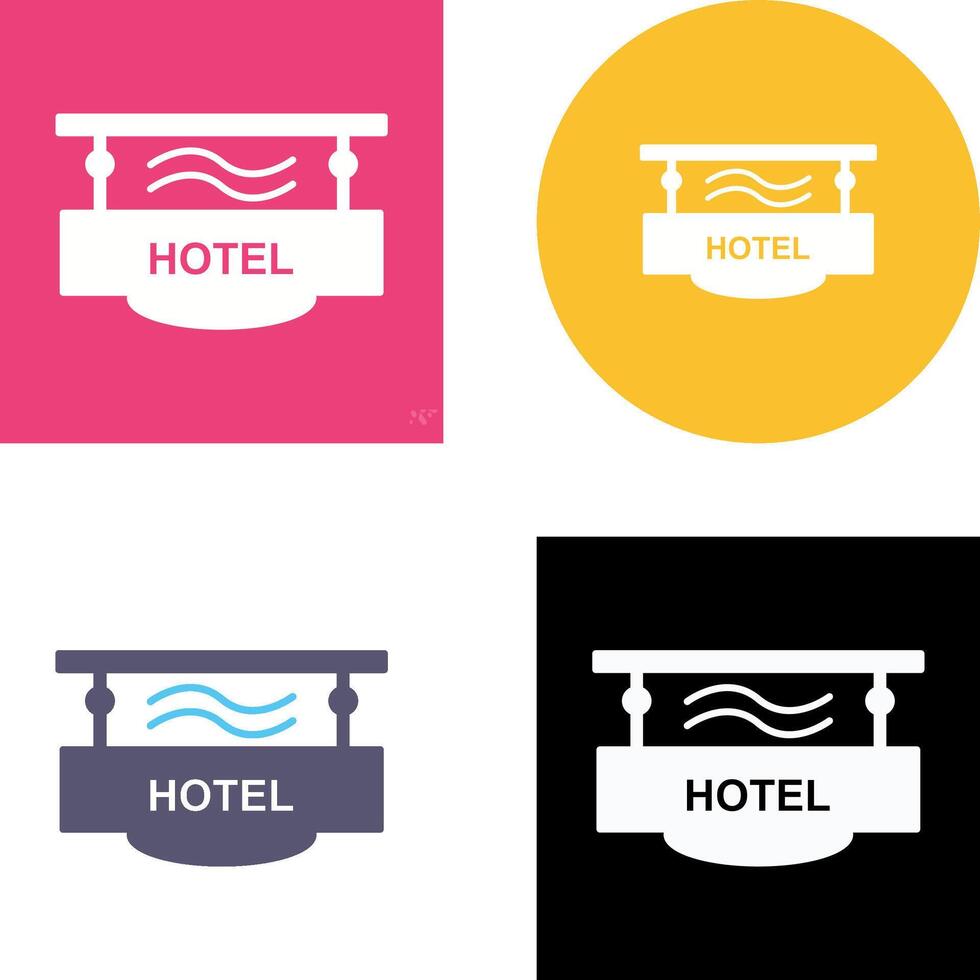 hotel firmar icono diseño vector