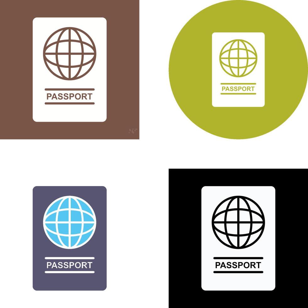 Passport Icon Design vector
