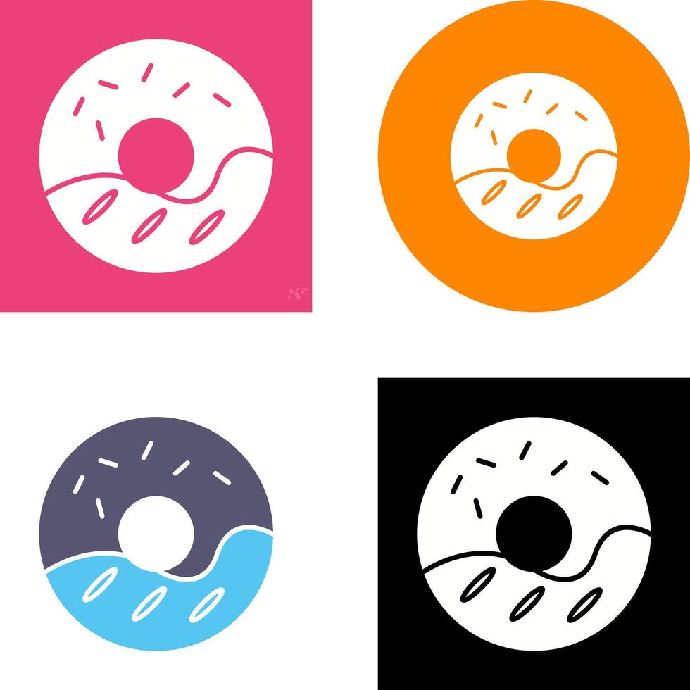 Cream Doughnut Icon Design vector