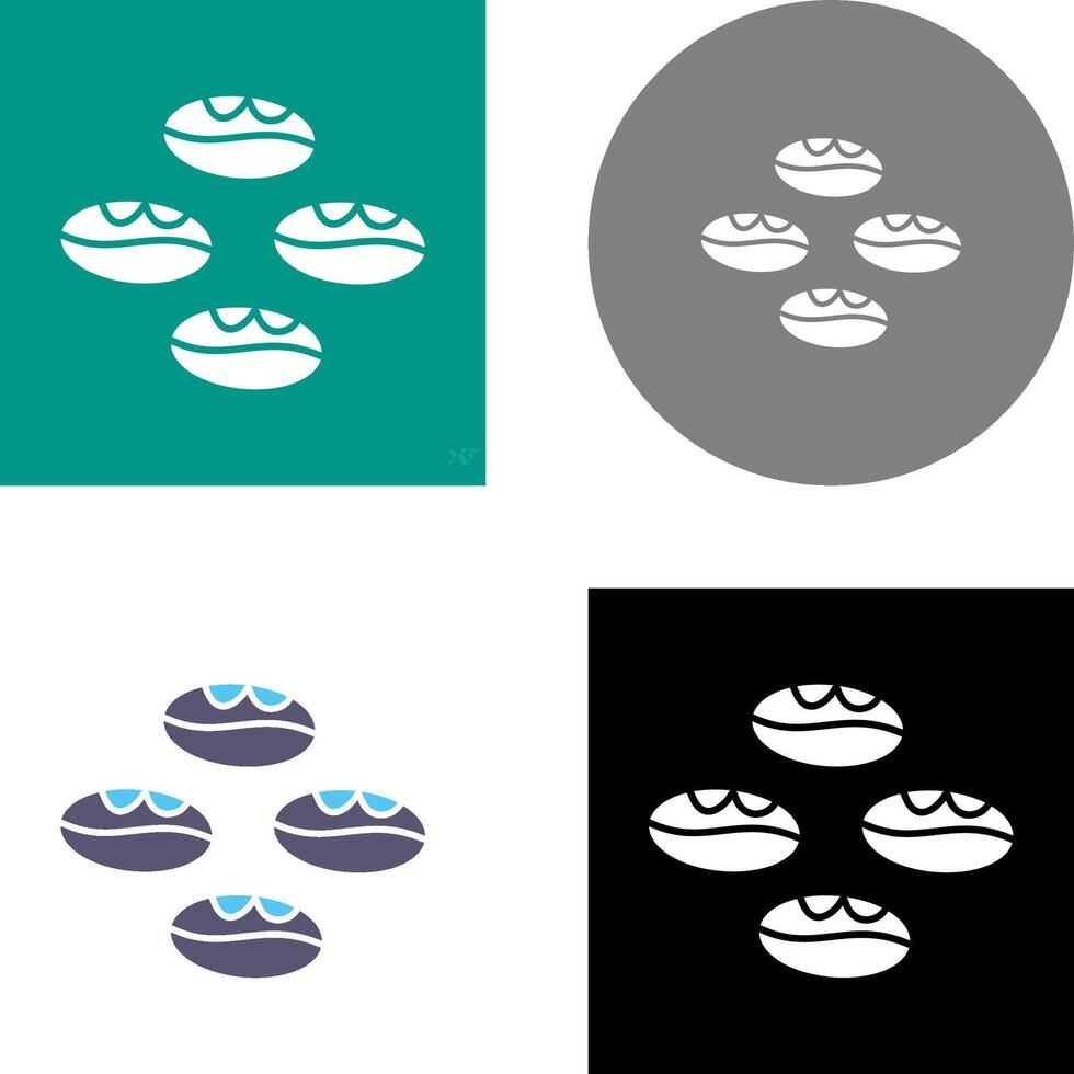 Coffee Beans Icon Design vector