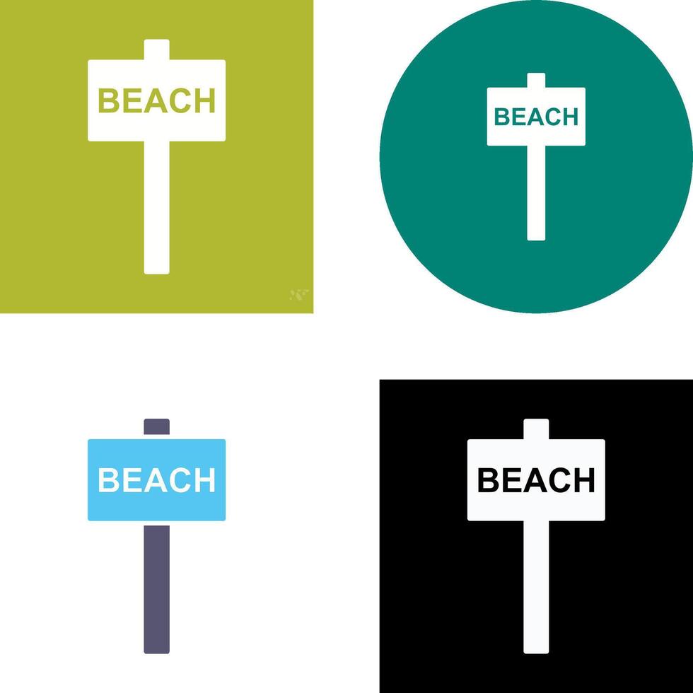 Beach Sign Icon Design vector