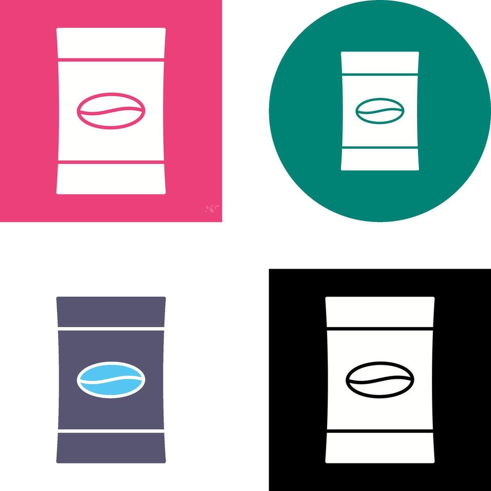 Coffee Packets Icon Design vector
