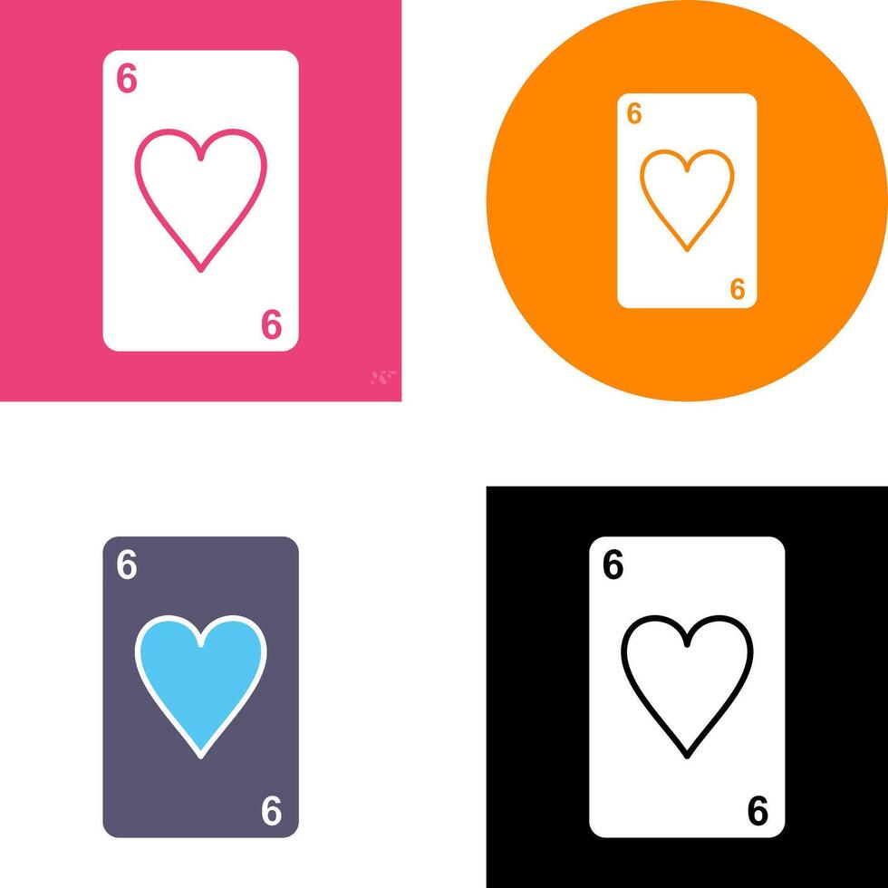 Hearts Card Icon Design vector