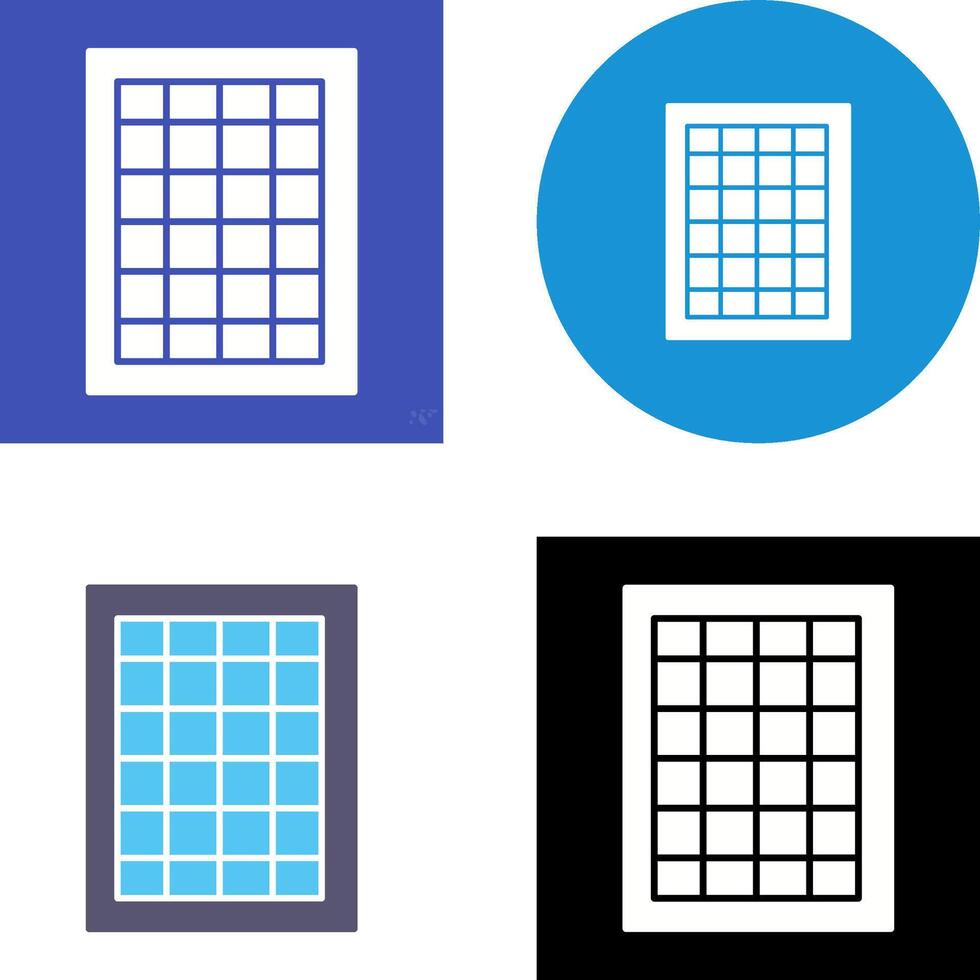 Table of Rates Icon Design vector