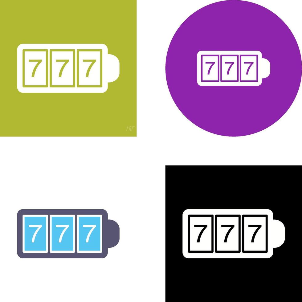 Slot Machine with Sevens Icon Design vector