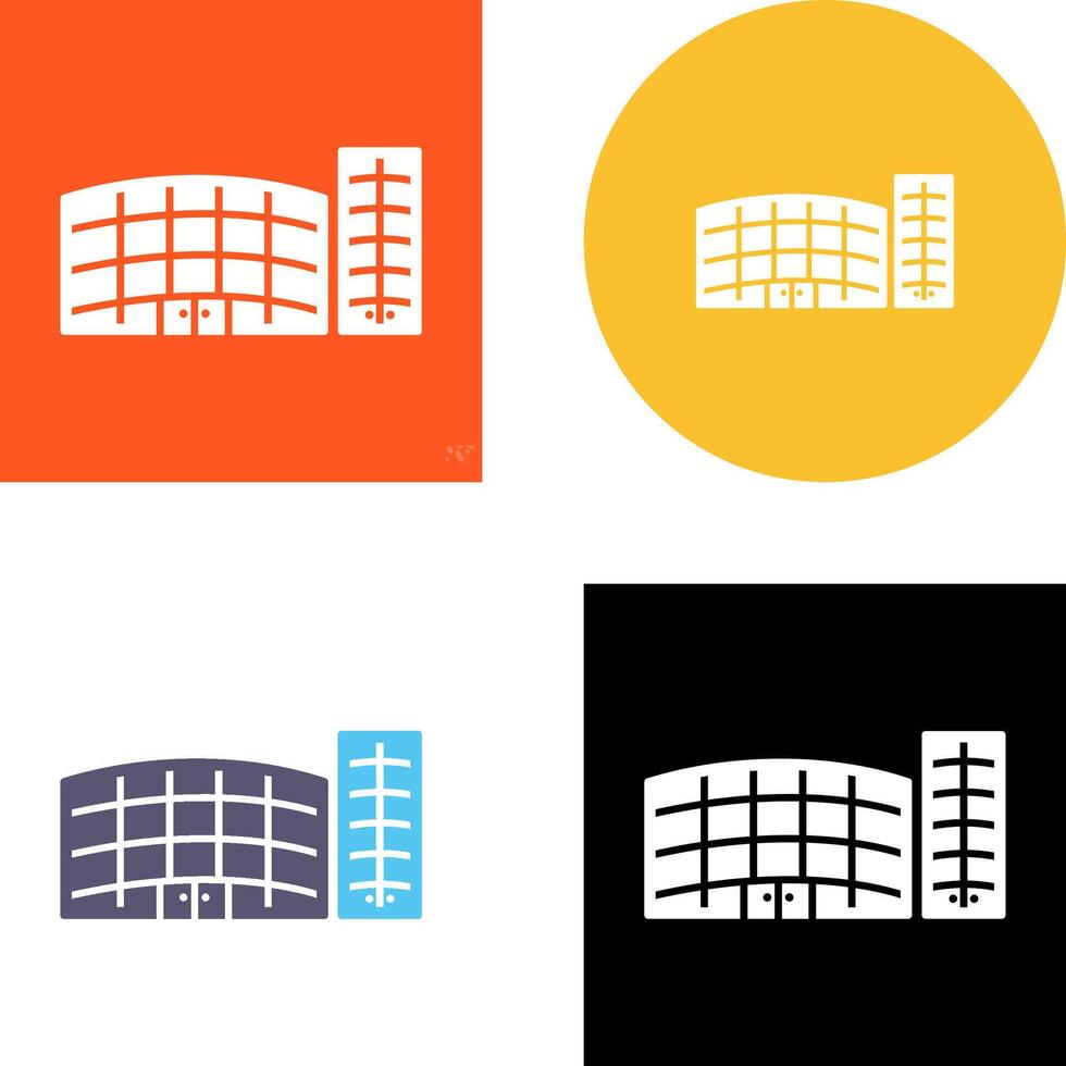 Unique Shopping Mall Icon Design vector