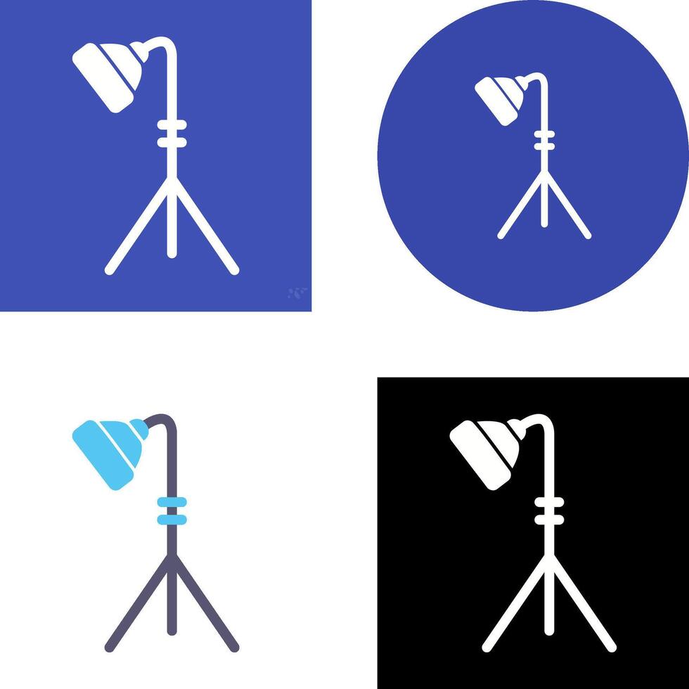 Unique Light Stand Icon Design vector