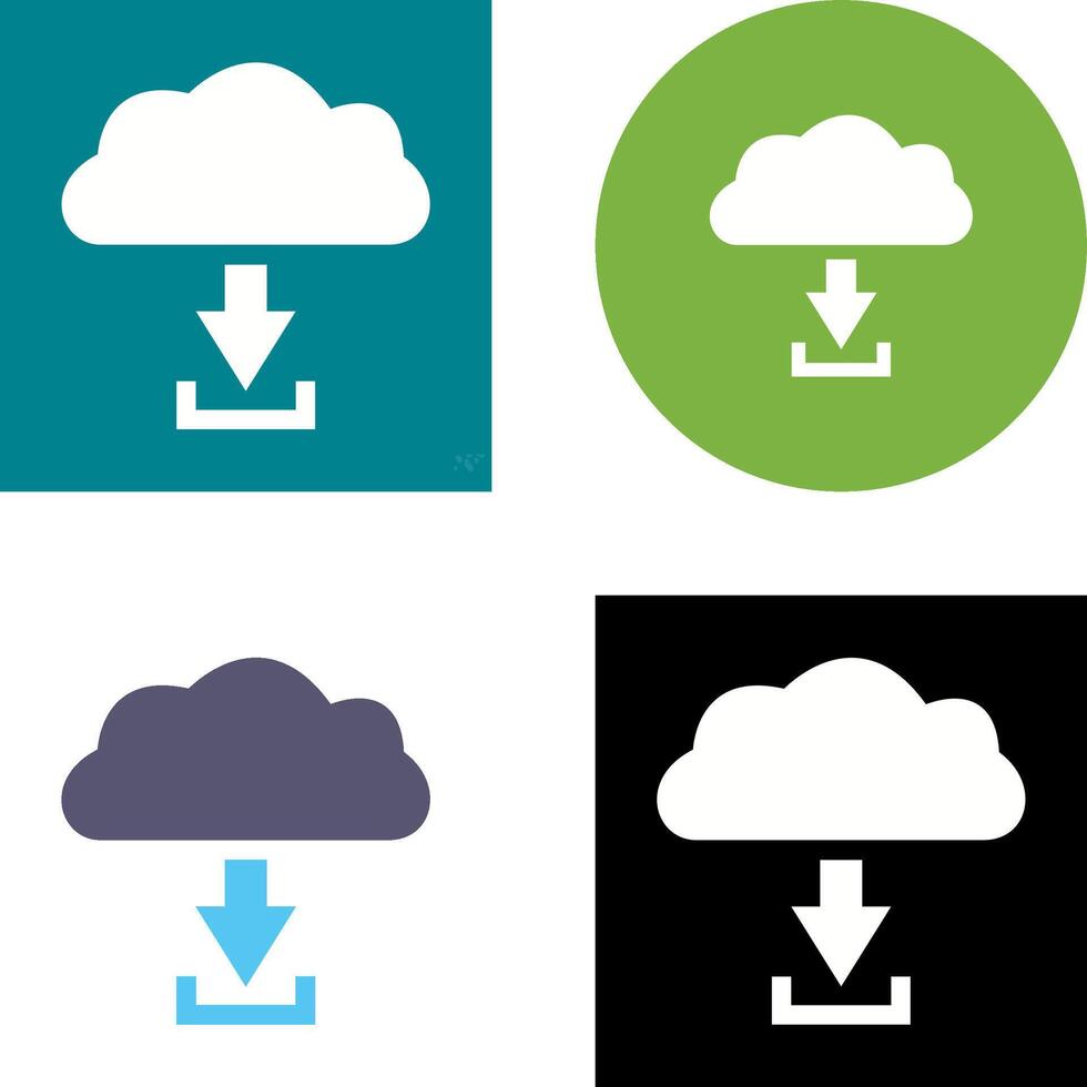 Unique Download from Cloud Icon Design vector