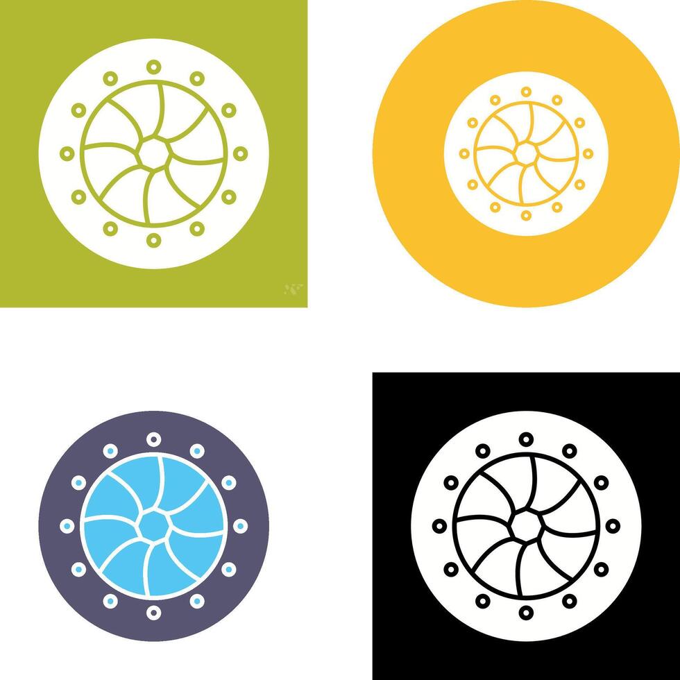 Unique Optical Diaphram Icon Design vector