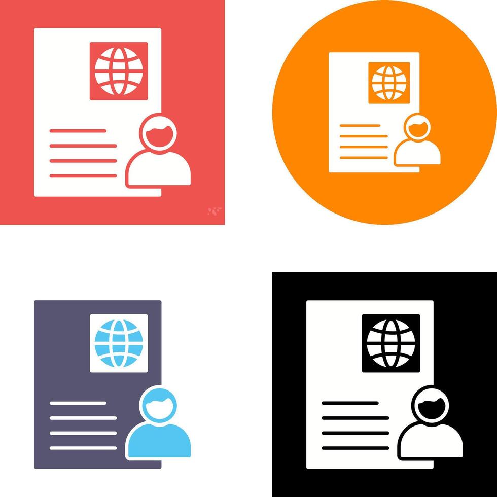 Global Profile Icon Design vector