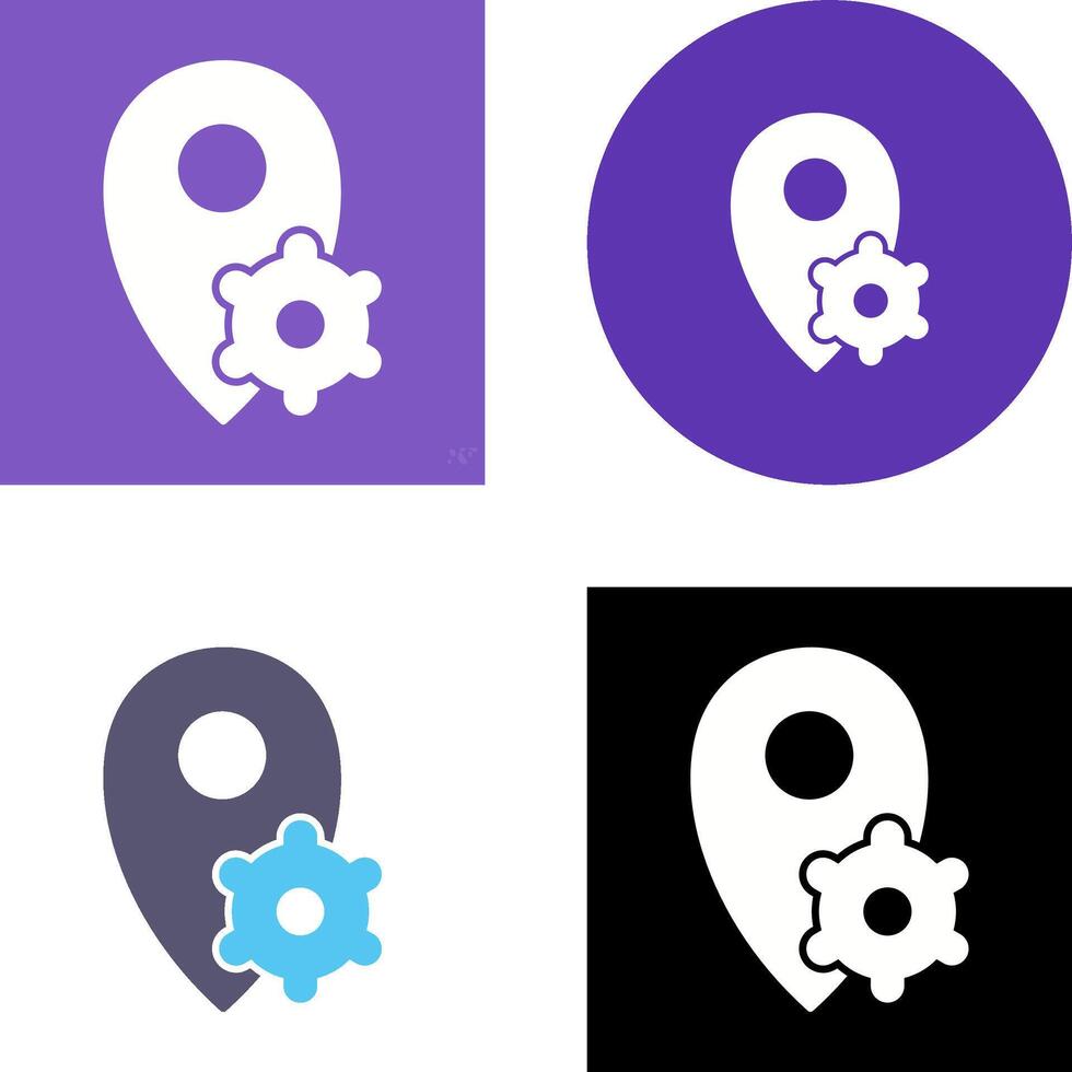Location Settings Icon Design vector
