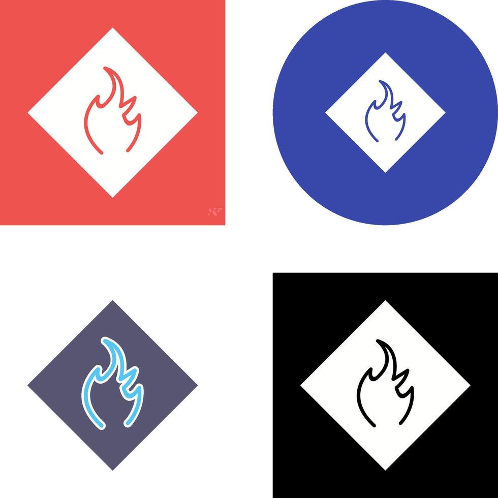 Danger of Flame Icon Design vector