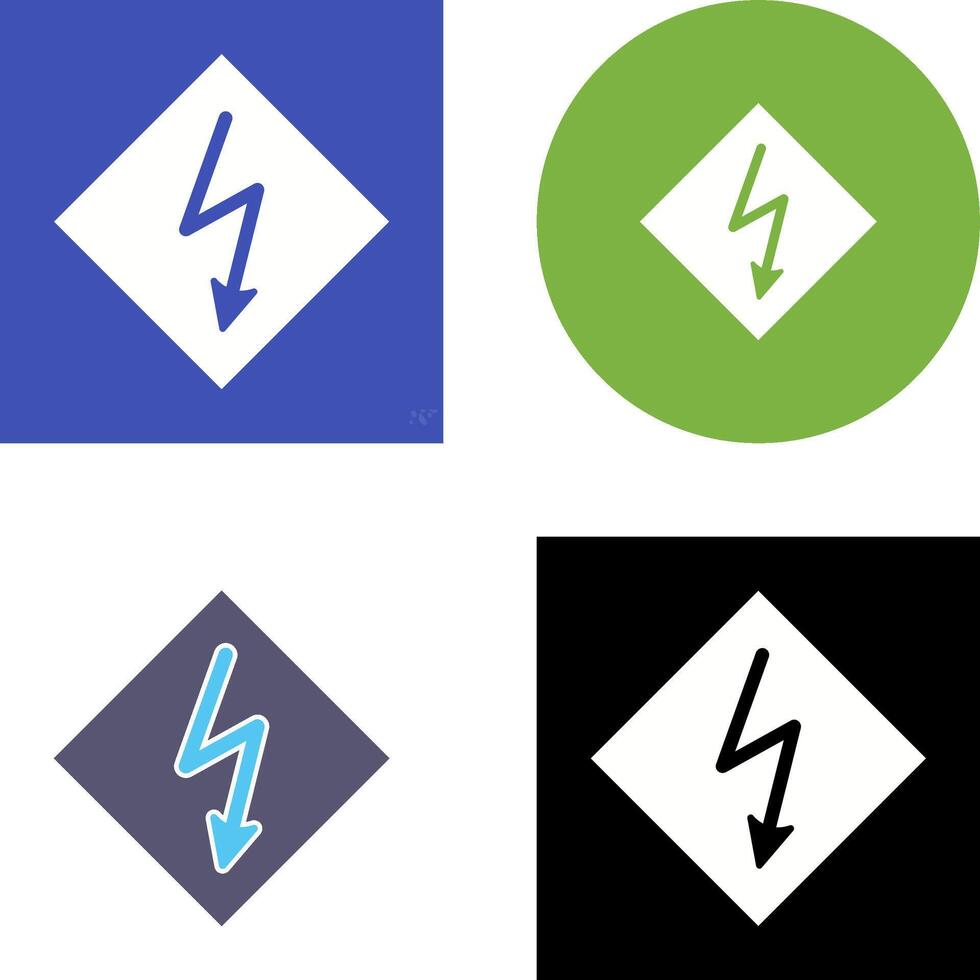 High Voltage Icon Design vector