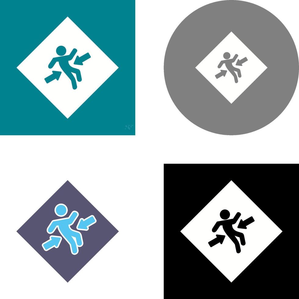 Crush Zone Icon Design vector