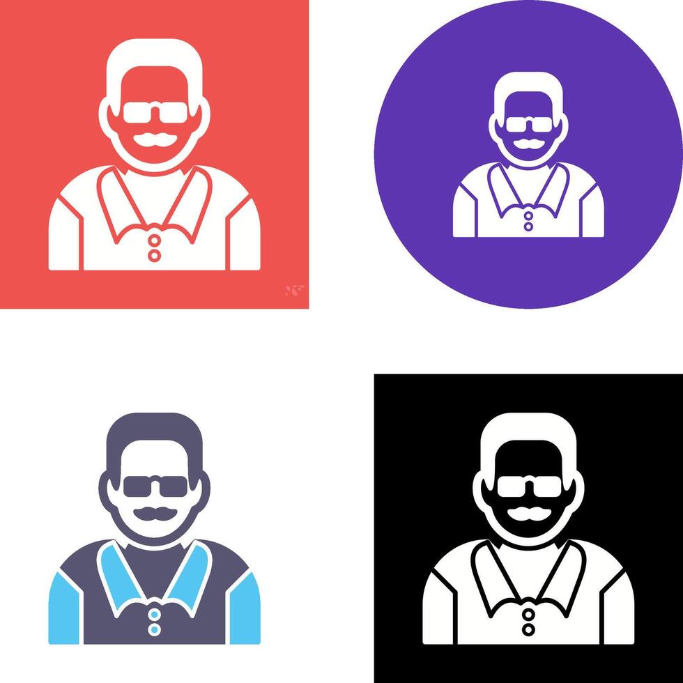 Unique Male Professor Icon Design vector