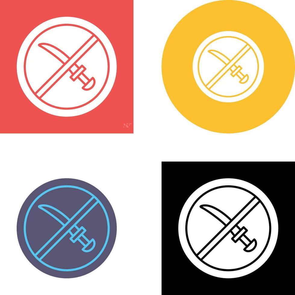 No Weapons Icon Design vector