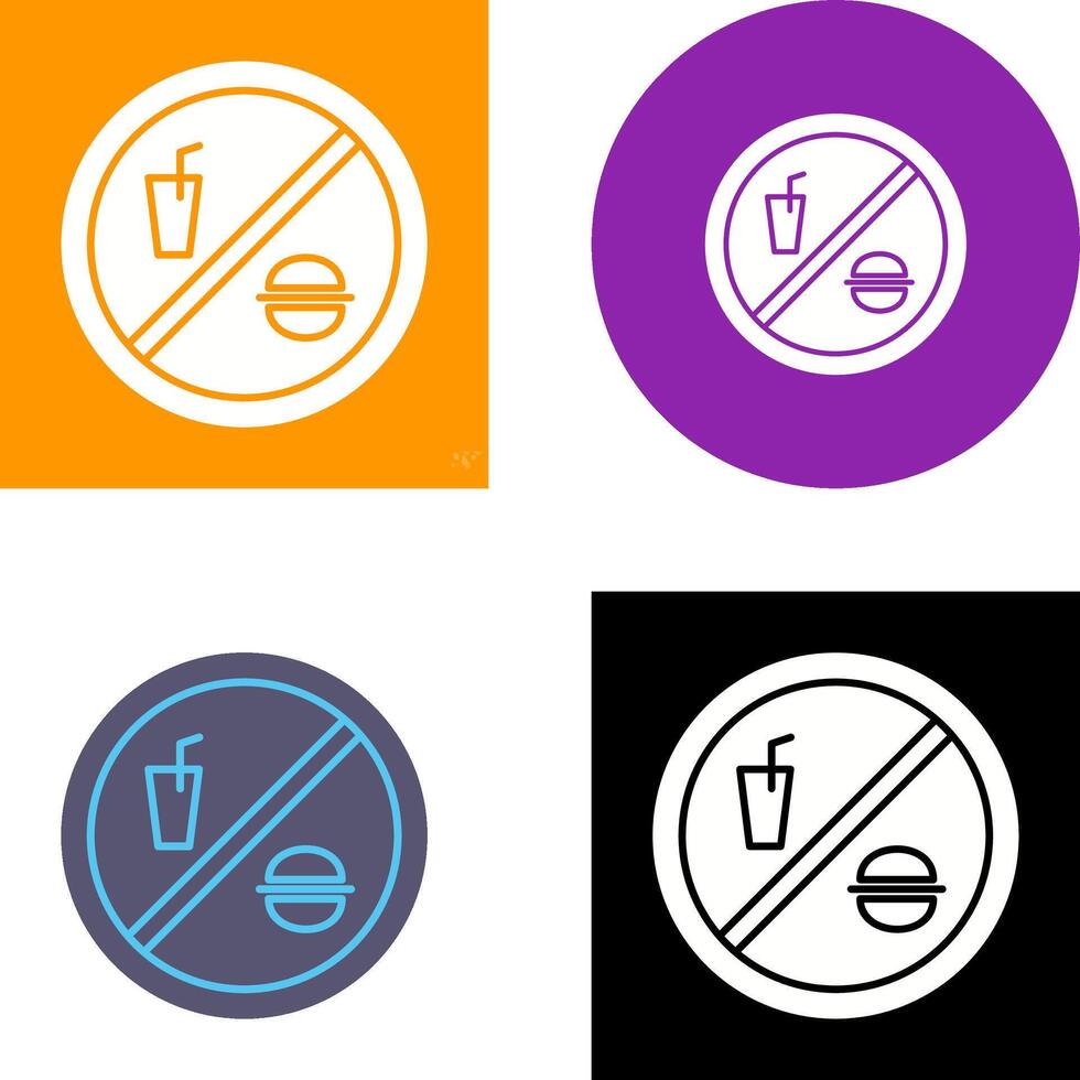 No Food or Drinks Icon Design vector