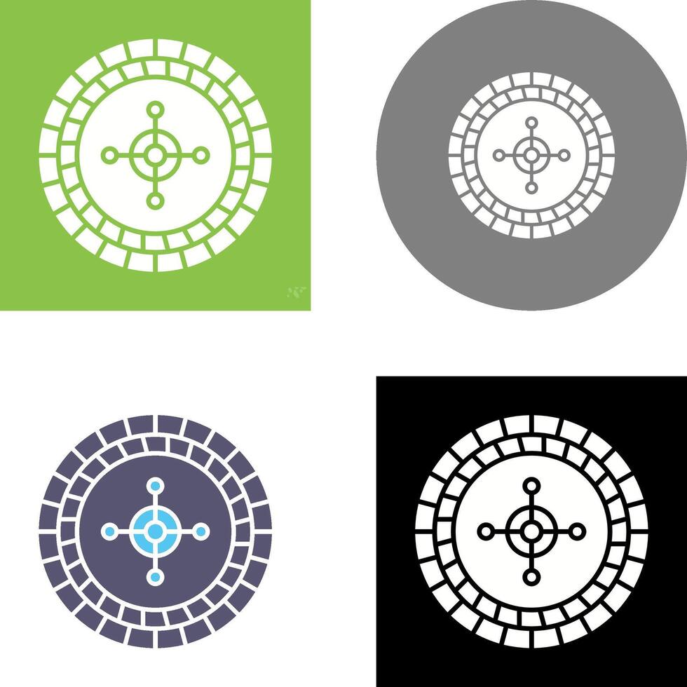 Roulette Icon Design vector