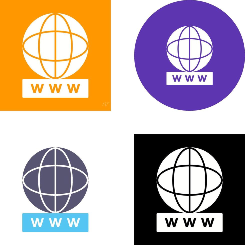 Unique World Wide Web Icon Design vector