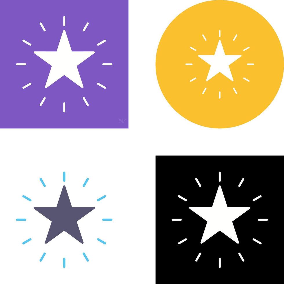 Unique Star Icon Design vector