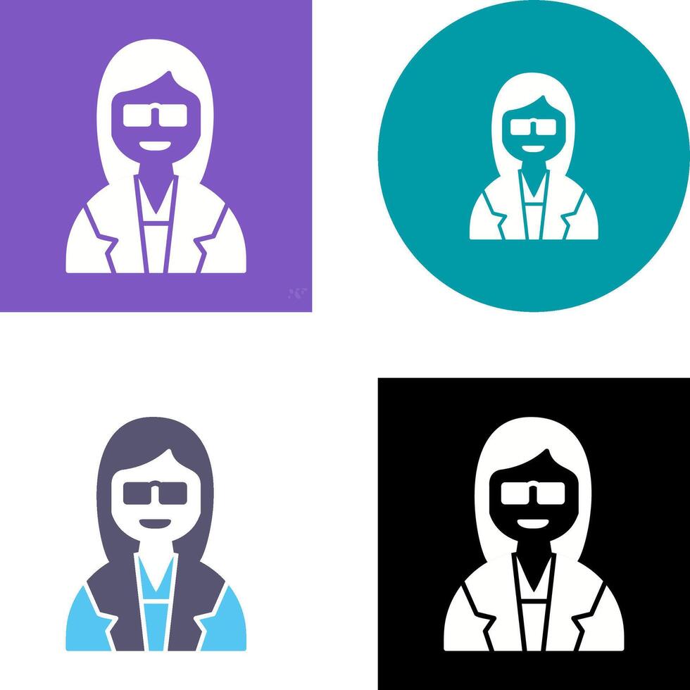 Unique Female Professor Icon Design vector