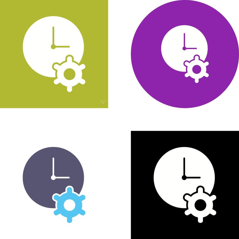 Unique Time Optimization Icon Design vector