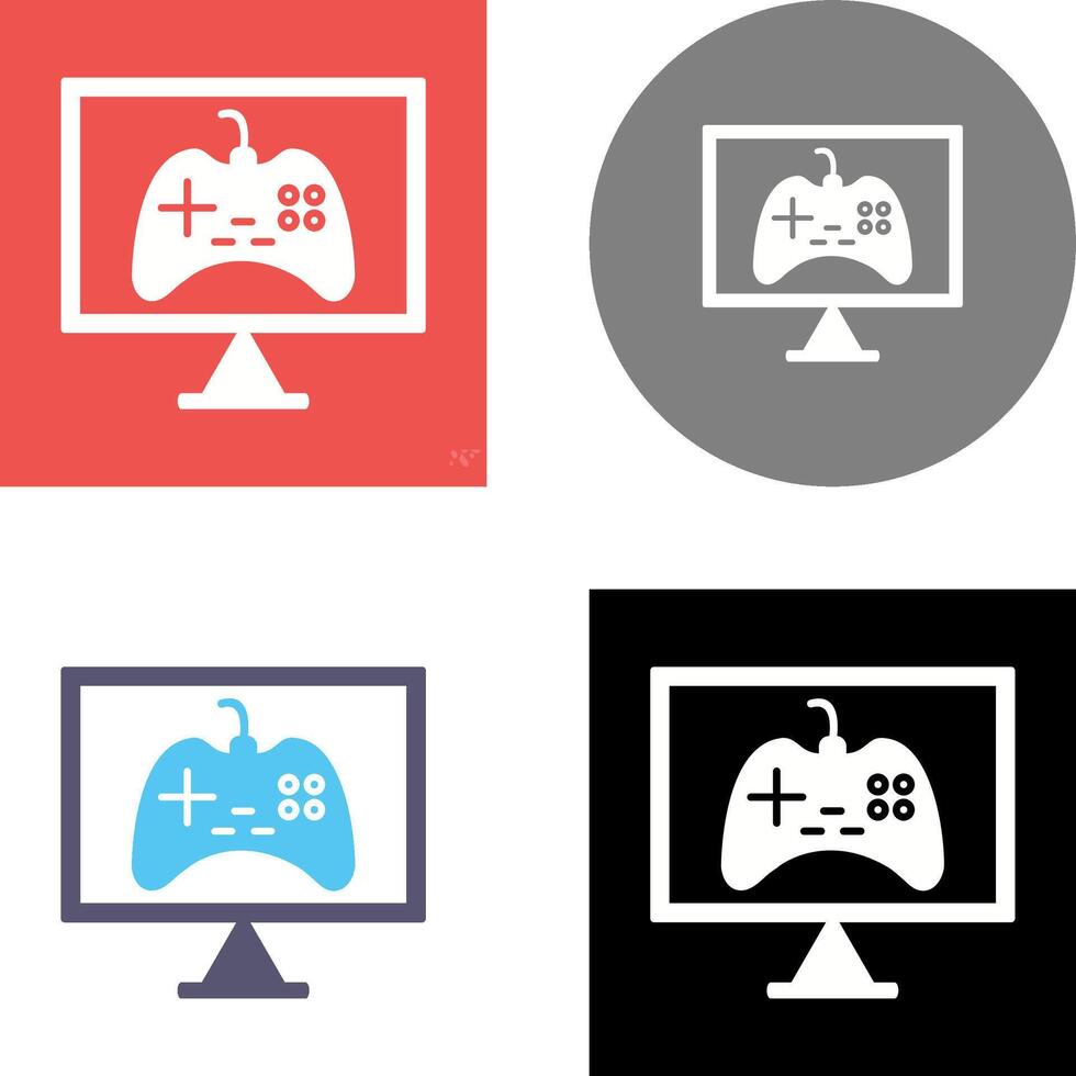 Unique Online Games Icon Design vector