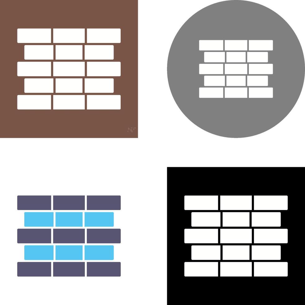 Unique Bricks Icon Design vector