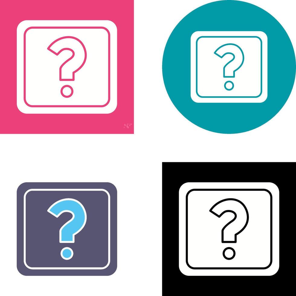 Unique Question Mark Icon Design vector