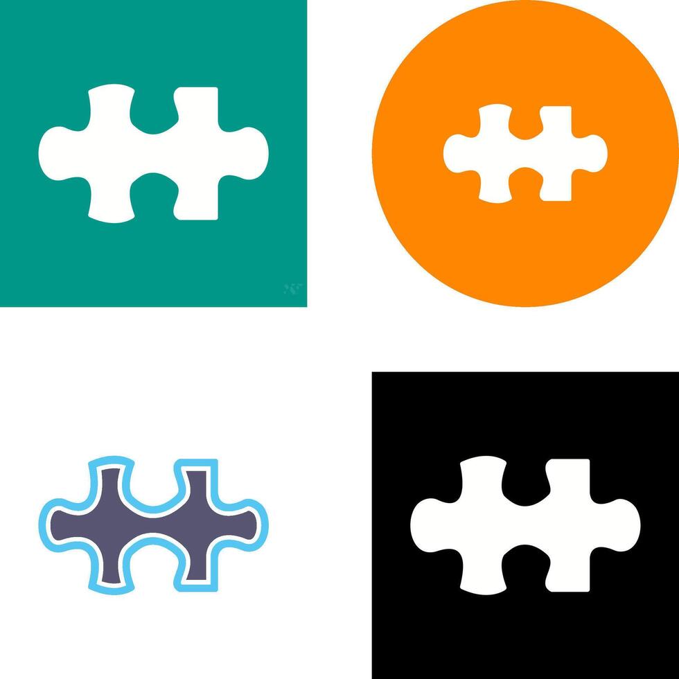 Unique Puzzle Piece Icon Design vector