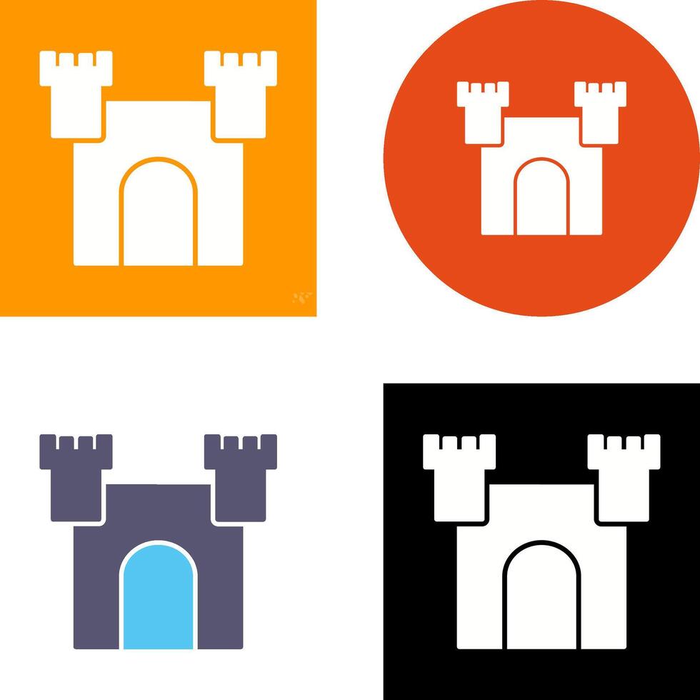 Unique Castle Icon Design vector