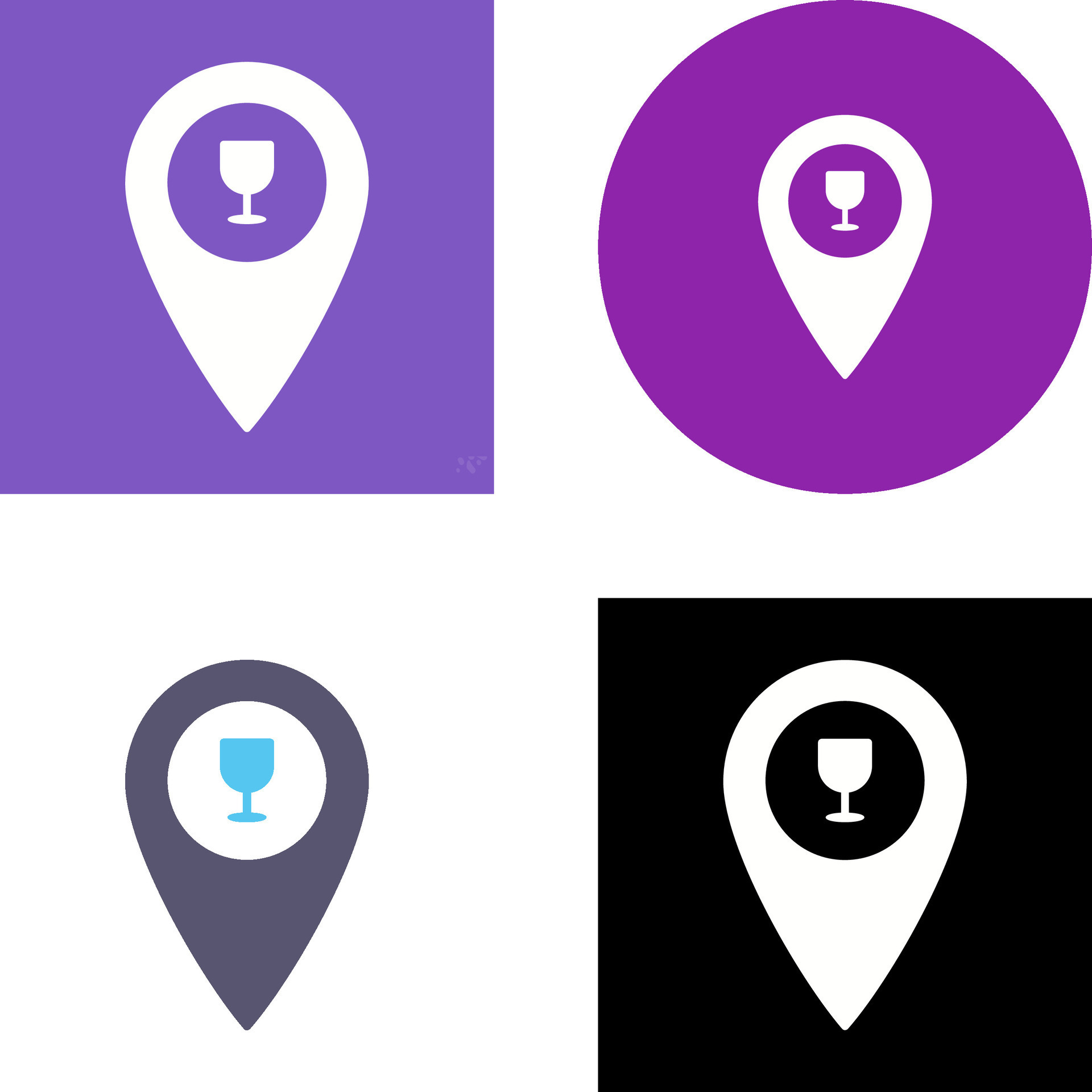 Unique bar location icon design 44898273 vector art at vecteezy