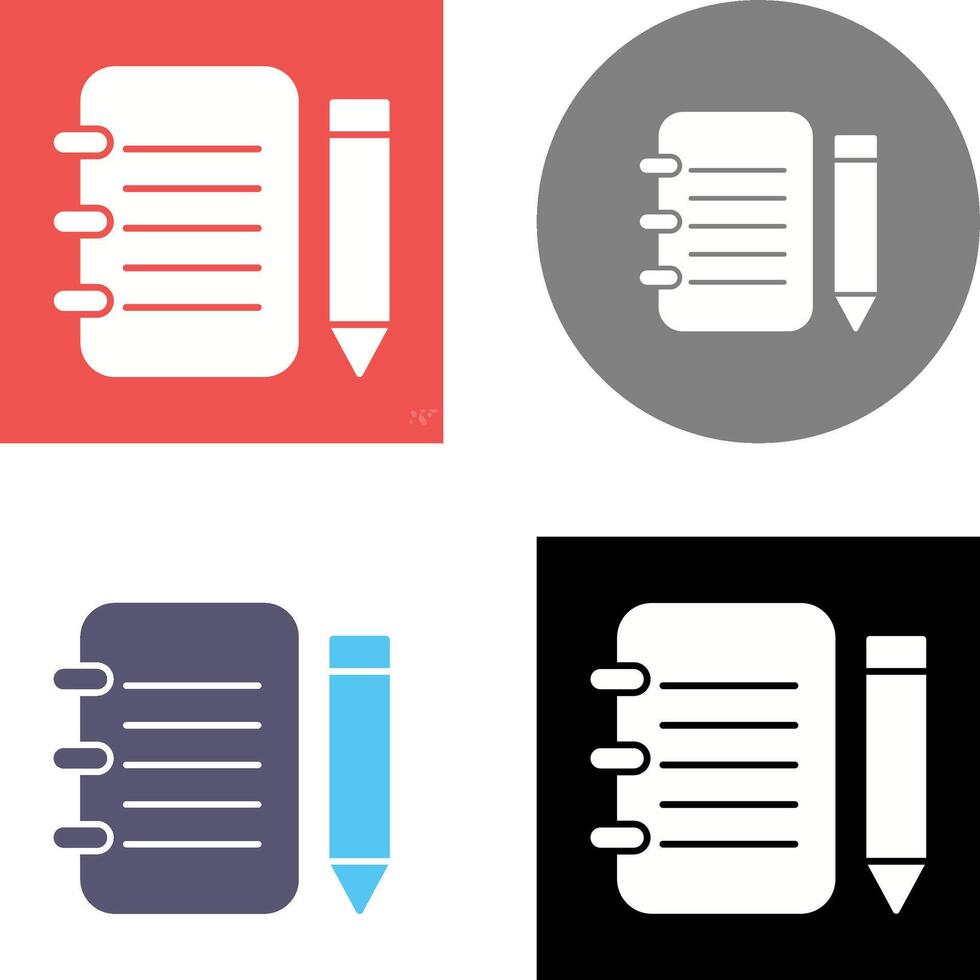 Unique Notepad Icon Design vector