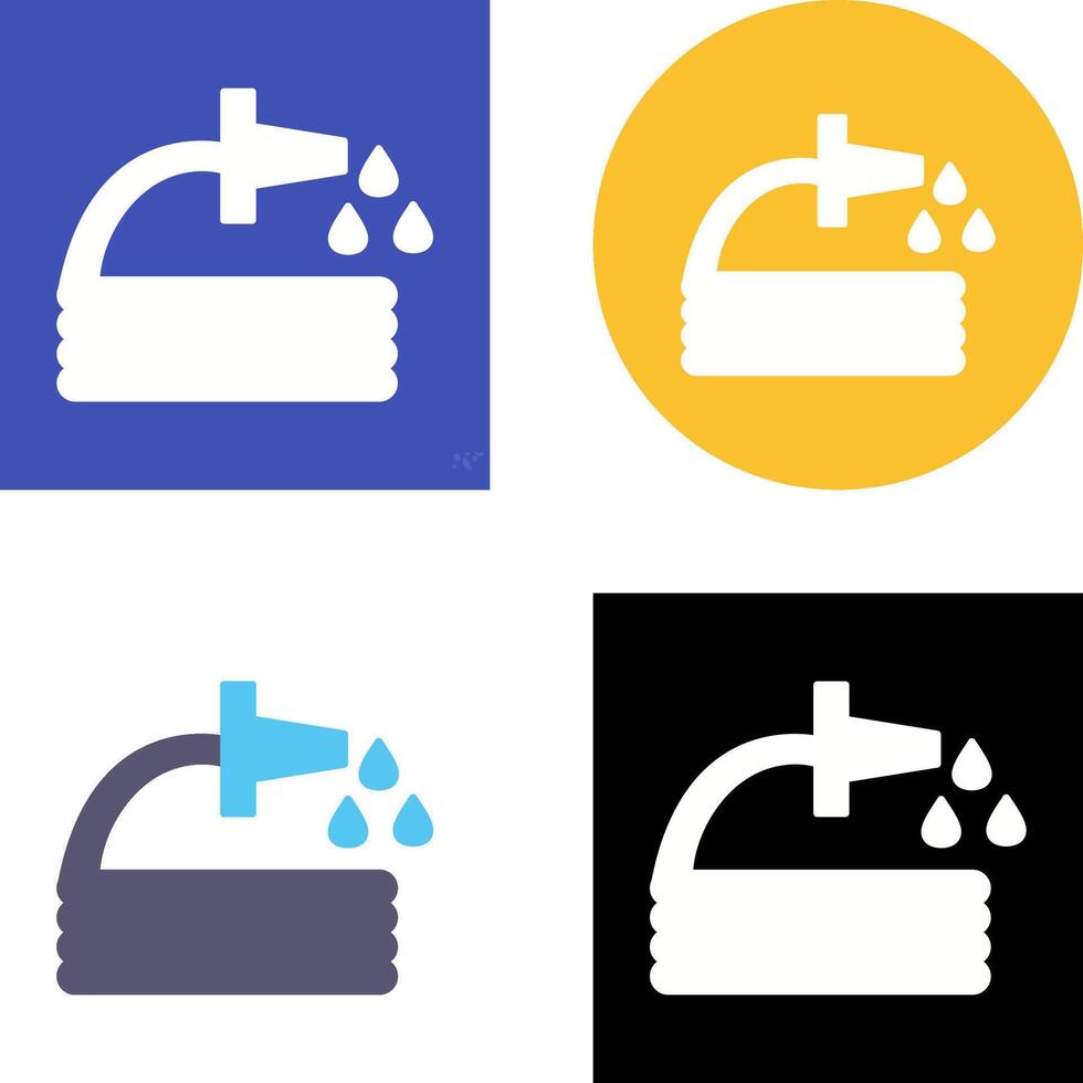 Unique Water Hose Icon Design vector