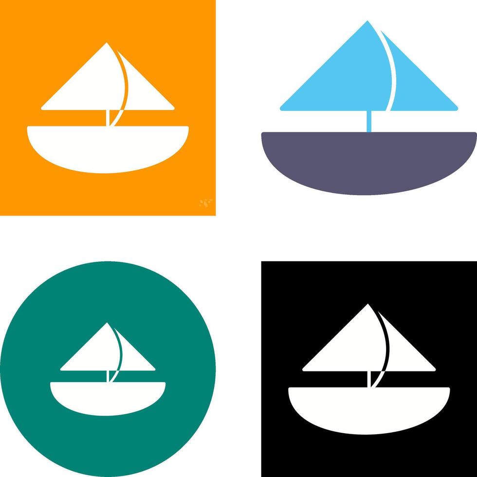Small Yacht Icon Design vector