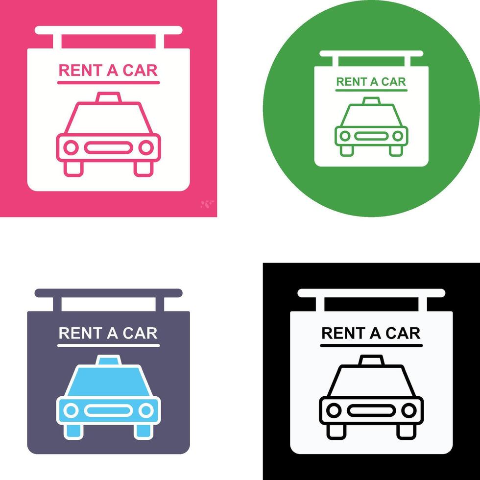 Rent a Car Icon Design vector