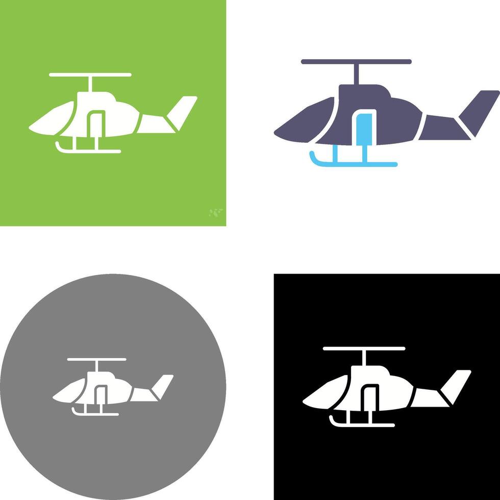 Military Helicopter Icon Design vector