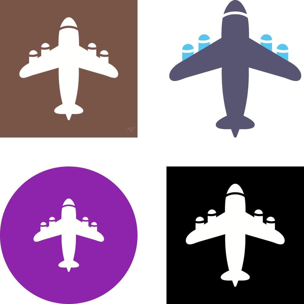 Flying Airplane Icon Design vector