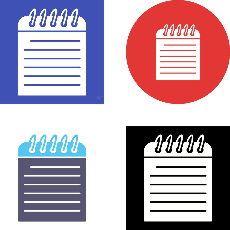 Unique Note Icon Design vector