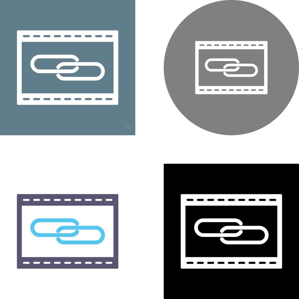 Unique Link Optimization Icon Design vector