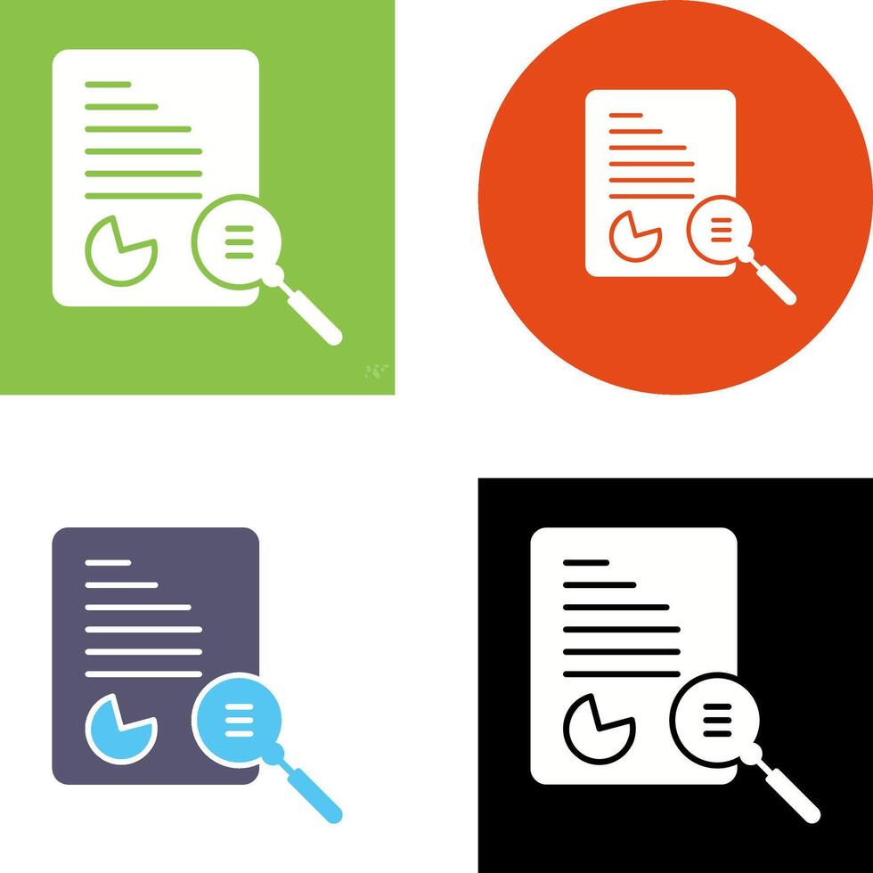 Unique Case Study Icon Design vector