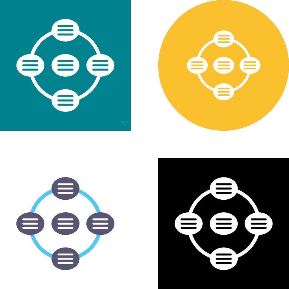 Unique Strategy Connsultation Icon Design vector