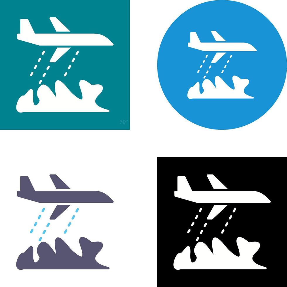 Unique Firefighter Plane Icon Design vector