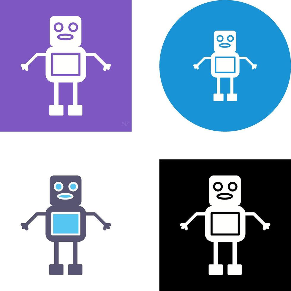 Unique Robot Icon Design vector