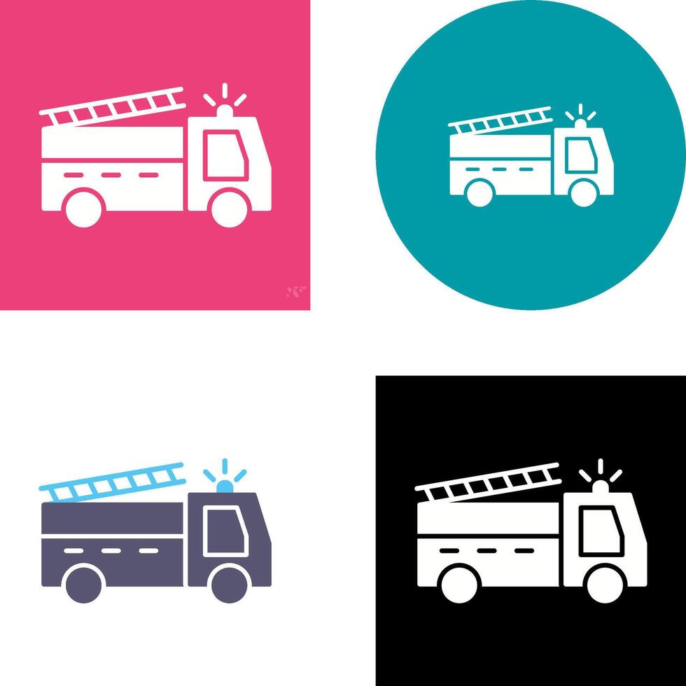 Unique Fire Truck Icon Design vector
