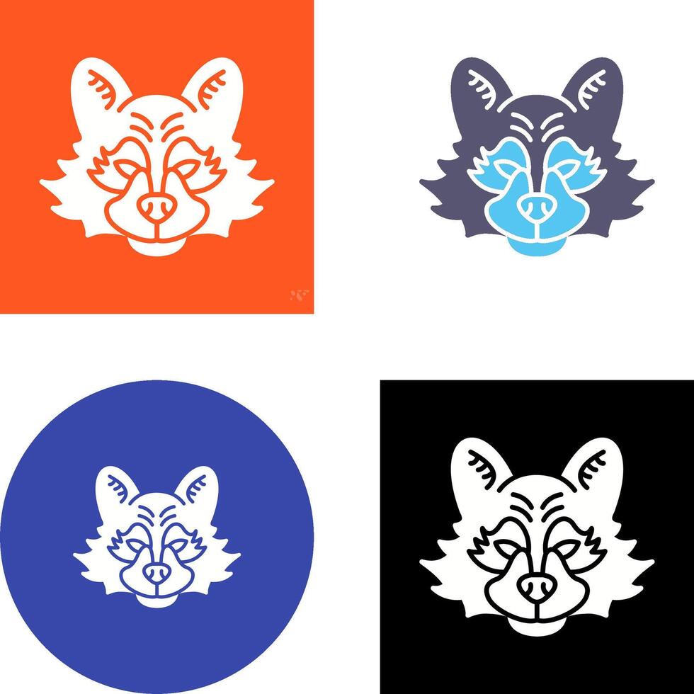 Raccoon Icon Design vector